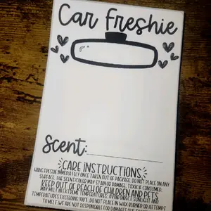 4 x 6 Car Freshie Labels