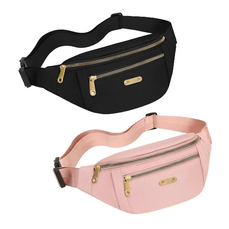 Oxford Crossbody Fanny Pack , Waterproof  Cloth Travel Bags with Large Capacity, Zipper Cargo Pouch - Accessories for Women, Zipper Fanny Pack, Bum Bag