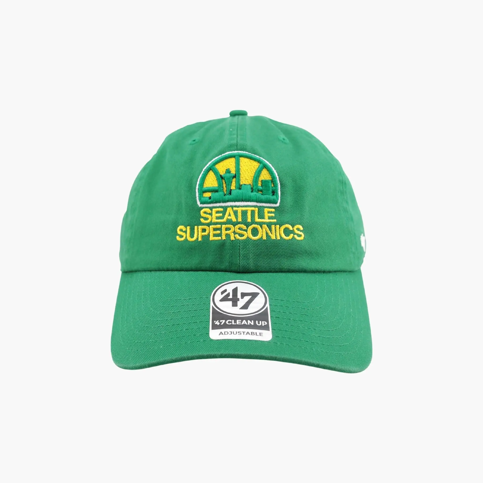 Seattle SuperSonics Kelly Green Skyline Clean Up Adjustable Hat