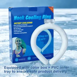 Flexible TPU Neck Cooling Ring, Reusable Hands-Free Neck Ice Pack for Men & Women, Instant Cooler for Hot Weather & Sports, Summer Gift Idea
