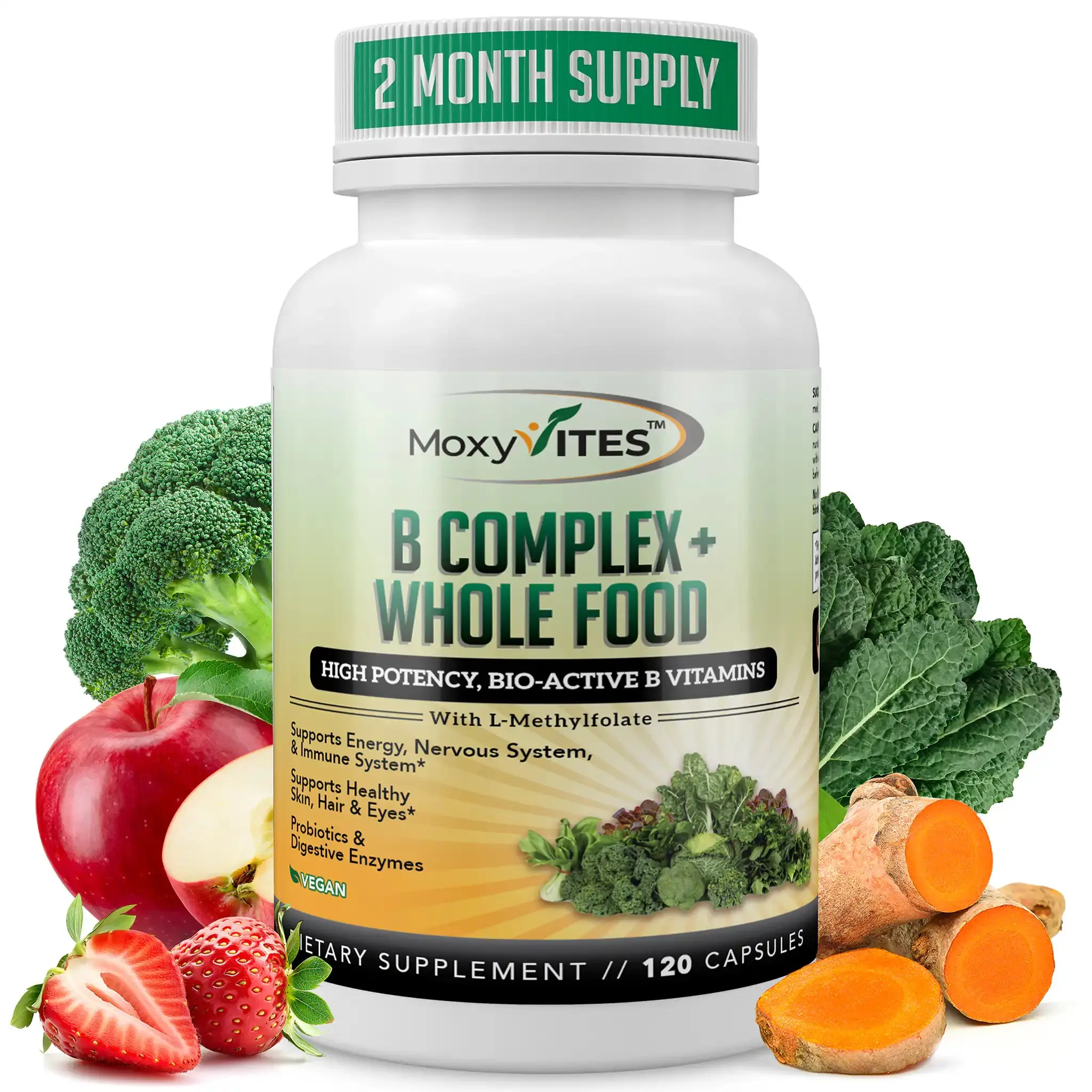 Methylated Vitamin B Complex with Whole Food Base