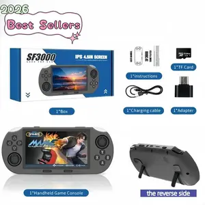 Sf3000 Retro Game Console 64GB, Classic Games Simulator, 4.5-Inch IPS HD Screen, Handheld Video Game Machine, Perfect Gift for Kids