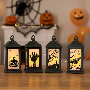 Spooky 5.5" Tea Light Lantern Collection - Halloween Room & Desk Decor Home Decoration Gift
