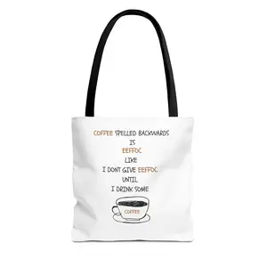 Funny Coffee Tote Bag - Perfect Gift for Coffee Lovers, Reusable Shopping Bag, Travel Tote, Cafe Accessory, Humor Merch