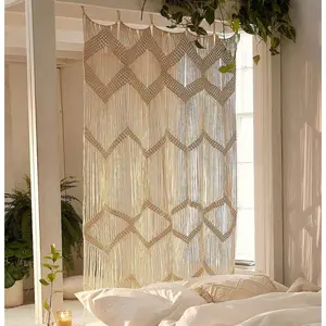 Macrame Curtain Window Macrame Room Divider Doorway Curtain Boho Macrame Wall Hanging Living Room Bedroom Decor 42" W x 75" H