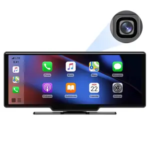 10.26 Inch 4K Dash Cam Car DVR, Wireless Carplay Android Auto Dashcam, Dual Lens Car DVR with Front Camera & Rear Camera, Car Video Recorder, Dashcam For Cars, Wifi Car Dashcam