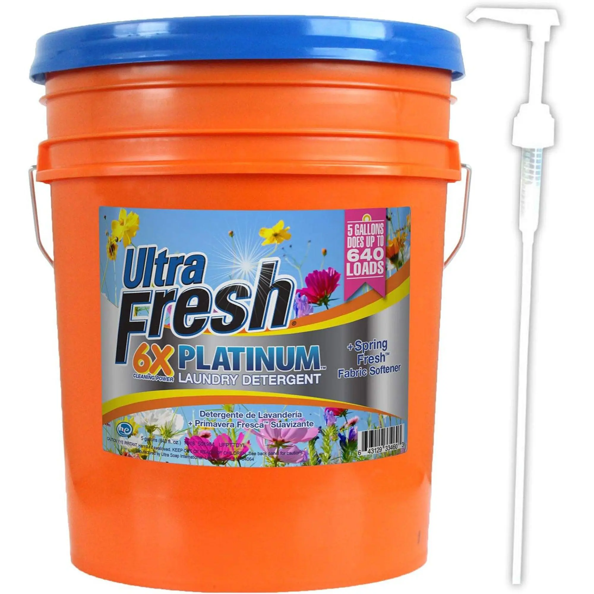 Ultra Fresh 6X Platinum 5 Gal Laundry Detergent w/ Spring Fresh Fabric Softener Cleaning Fragrance Ultra Fresh 6X Platinum 5 Gal Laundry Detergent w/ Spring Fresh Fabric Softener Cleaning Fragrance