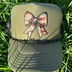 Camouflage Bow Custom Trucker Hat - Made By Sunny Side Up Trucker Hats