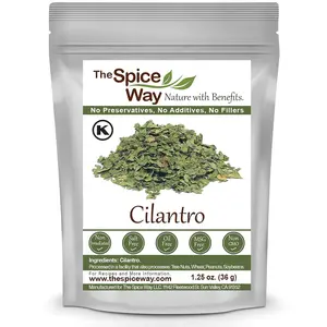 The Spice Way Pure Cilantro Leaves - Fresh Dried Cilantro for Guacamole & Pico De Gallo - Kosher Non-GMO Flavor of the World Herbs