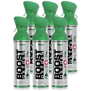 Boost Oxygen® Supplemental Oxygen | Discounted 6-Pack | Large Size | Natural or Aromas