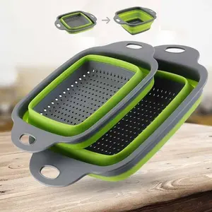 Foldable Vegetable Basket, Kitchen Basin Drain Basket, Vegetable Washing Basin, Kitchen Accessories, Kitchen Strainer Utensils, Kitchen Sink Strainer, Durable & Convenient Design