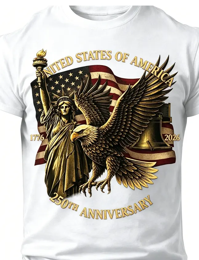 Eagle T-Shirt, 250Th Anniversary T-Shirt, Liberty Muse, United States of America T-Shirt, Independence Day T-Shirt, Holiday T-Shirt