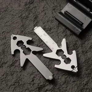 Multifunctional Tool Card, Portable Measuring Ruler Tool Card, Multifunctional Tool for Keychain Bottle Opener, Multipurpose Tool, Versatile Tool, Outdoor Sports Equipment for Camping, Hiking