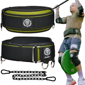 2-in-1 Weightlifting Belt & Dip Belt with Chain for Added Weight ,Weightlifting, Squats, Deadlifts,Powerlifting for Men & Women