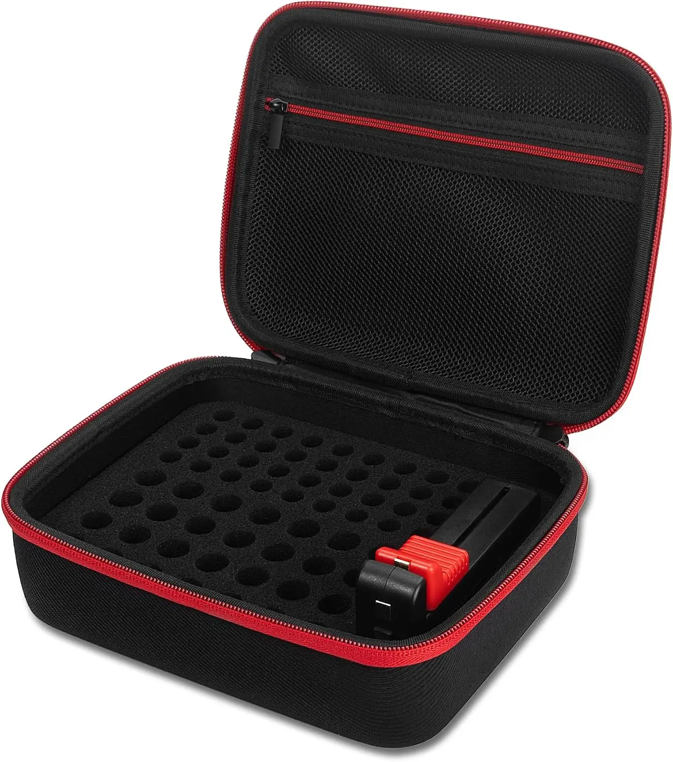 Battery Storage Case with BT-168 Tester, Holds 64 AA AAA Batteries, Portable Organizer Box for Home, Emergency, Travel - Hard Protective Case (Batteries Not Included)