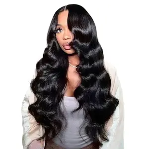 Wavymy Hair Pre Bleached Knots Wear Go HD Glueless 4x6 Lace Body Wave Human Hair Wigs 180% Denisity