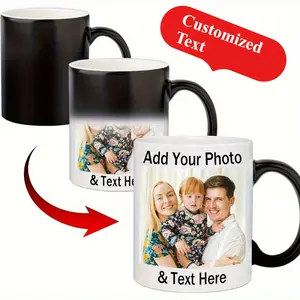 2026  Custom Magic Mug, 1 Personalized Heat-Sensitive Color-Changing Ceramic Coffee Mug, Add Your Own Photos And Text, Design Your Custom Mug As a Gift, 11 Ounces - Personalized Birthday, Mother'S Day, Christmas Gift