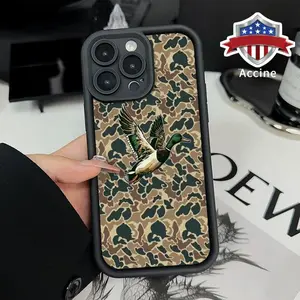 Phone Case for iPhone 17 Pro Max 16 Plus 15 14 13 12 11 Air E Camo Wildlife Anti-Scratch Shockproof Soft Silicone Protective Cover