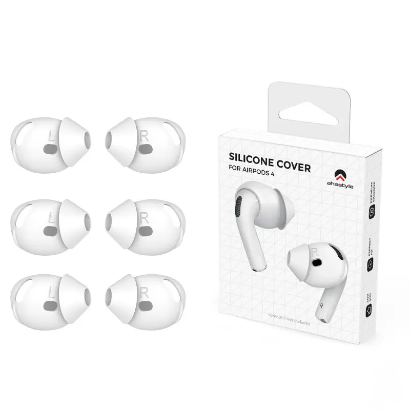 Suitable for Apple wireless Bluetooth earphones, silicone ear tips for AirPods 4, in-ear silicone noise-isolating ear caps