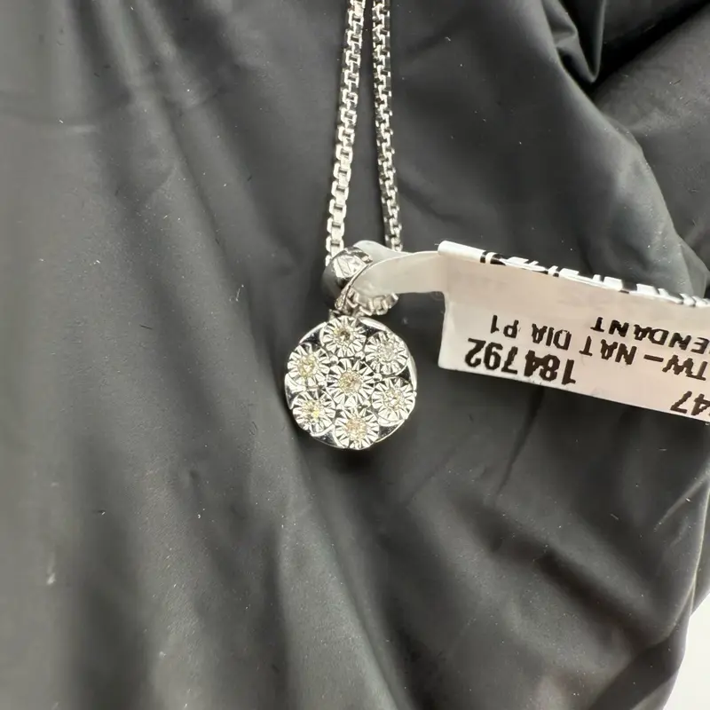 Natural Diamond Circle Pendant Necklace 1/20 CTW | 6mm Pendant with 18” Chain