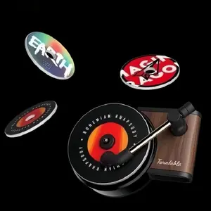 Car Air Vent Record Player, Car Air Freshener with 3 Perfume Tablets, Car Scents, Car Interior Diffusers, Car Interior Decoration Accessories for Car Air Outlet