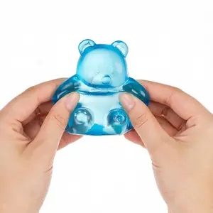 Malt Sugar Bear Squeeze Toy with Malt Filling, Sensory Stress Relief, Portable Relaxation Gift, Valentine's Day, Christmas, Easter