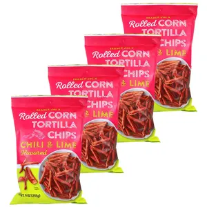 Trader Joe's Chili and Lime Flavored Rolled Corn Tortilla Chips, 9 oz., Multipack 4 ct.