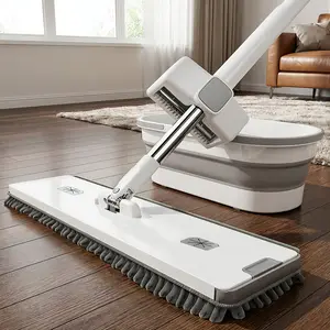 Self-Wringing Chenille Mop for Floor Cleaning, Extra Large 24-Inch Microfiber Pad, Easy Rinse & Wring System, Quick-Dry, Space-Saving Stand Storage, Durable Household Cleaning Tool tiktokshopspringglowup