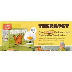 TherapetMD 60-Day Dog Calming Diffuser - for Stress, Destructive Behavior, Pee Accidents, Separation Anxiety, Barking, Aggression & Chewing - 60-Day Refill Included - Packaging May Vary