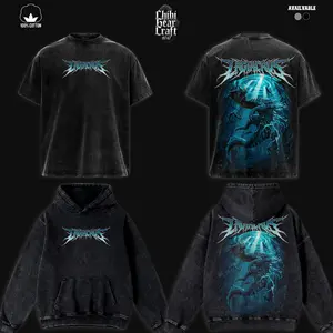Monster Hunter Lagiacrus Shirt Heavy Metal Vintage Washed Oversized Hoodie Retro Gaming Electric Leviathan Graphic Tee Faded Deep Sea Grunge Y2K Merch