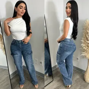 Cargo Rhinestone Jean
