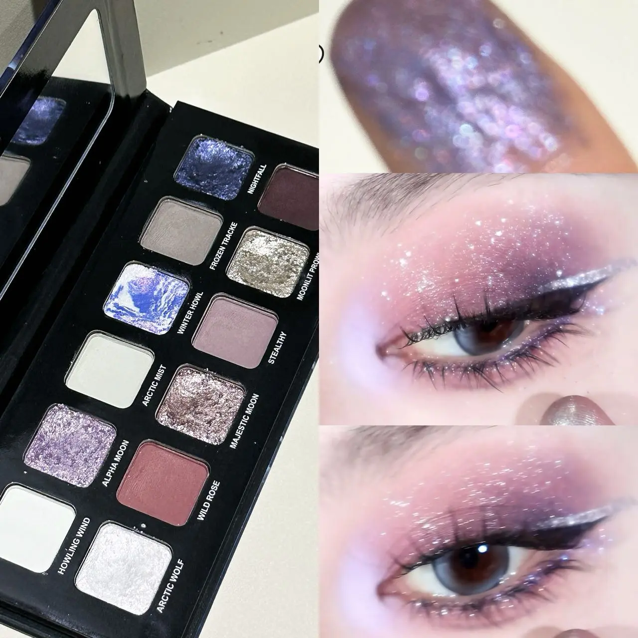 Herorange Wolf moon color twelve-color shimmering eyeshadow palette natural three-dimensional and changeable makeup, matte pearlescent sparkle and smoky to create a delicate makeup, Eye Makeup Product