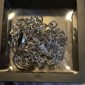 Titanium Steel Clavicle Chain with Black Sapphire Star Pendant Men's Urban Hip-Hop Necklace 19.69 inches Length Free Random Earring Offer