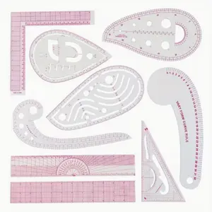 Clear Metric Sewing Curve Ruler, 9 Styles Measure Ruler, Plastic Sewing Tools, Sewing Rulers Set, for Beginners, Designers and Tailors, Perfect for Drawing, Craft, Sewing, Pattern Making Design, DIY Clothing outdoorfun