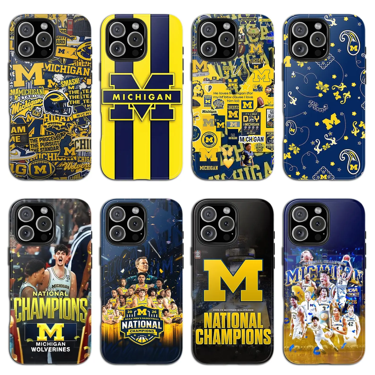 Michigan Champion 2026 Phone Case, Final Tour Case for Iphone 11-17