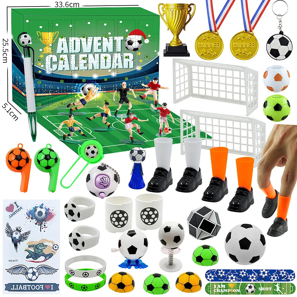 Soccer Advent Calendar 2025, 24-Day Countdown with Surprises, Perfect Gift for Teens, Kids, and Football Fans, Ideal for Christmas