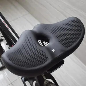 Wide Ergonomic Bike Saddle, Oversized Breathable Shock Absorbing Bicycle Seat with High Elastic Soft Padding, Durable Comfortable Saddle for Mountain Folding and Commuter Bikes
