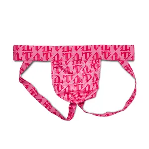 pink monogram MCE logo jock strap