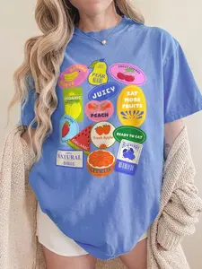 Comfort Colors Cute Fruit TShirt, Strawberry Tshirt Summer Strawberry T-Shirt, Cottagecore Berries Tshirt, Strawberry Aesthetic Womenswear