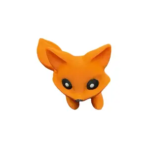 Articulating Fox Figurine Vibrant Orange Black White Color Palette 2x2x3 Units Decor Ornaments No Additional Features Assumed Statues