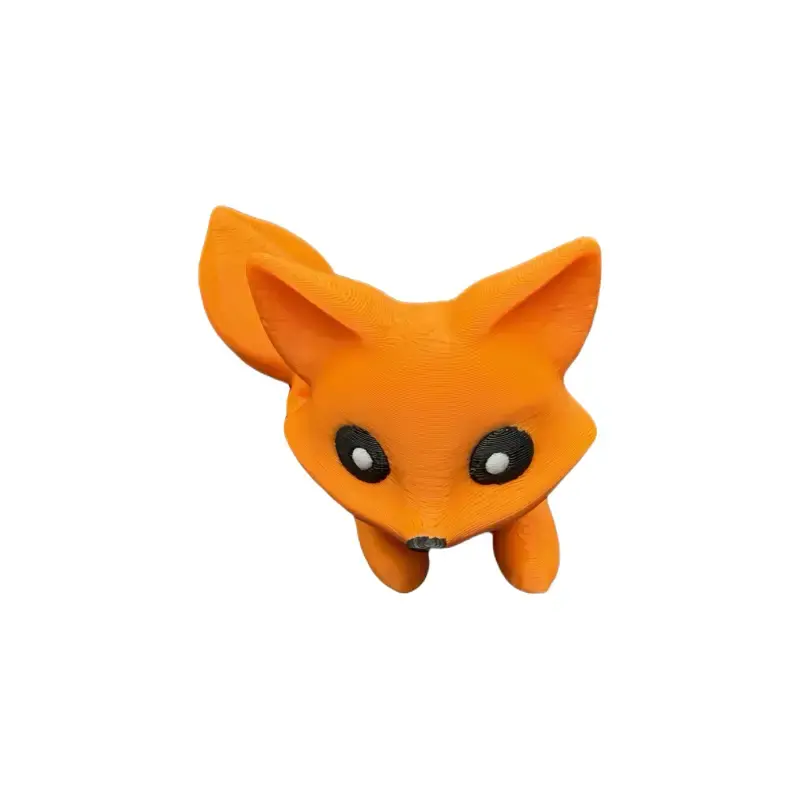 Articulating Fox Figurine Vibrant Orange Black White Color Palette 2x2x3 Units Decor Ornaments No Additional Features Assumed Statues