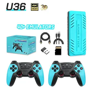 U36 Wireless Game Stick Retro Gaming Console S905 128G Games Support 40+ Classic Emulators For PS1/PSP 4K HDMI Kid Gifts