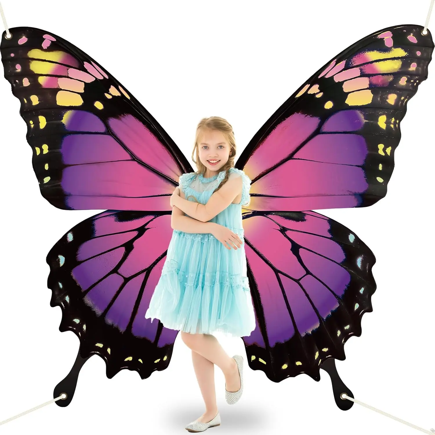 Butterfly Wings VBS Backdrop Decoration Purple Monarch Butterfly Photograph Background for Party Decor Hanging Banner Birthday Party Decor Supplies for Women Girl Butterflies Booth Photo Props Wall