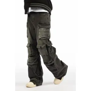 Mahesh Dark Grey Baggy Cargo Jean