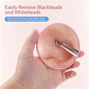 3.5-inch 5x/10x Magnifying Makeup Mirror, Includes a Portable Round Mirror and 2 Suction Cups, Travel Set, Ideal for Eyebrow Shaping, Blackhead Removal, and Blemish Care, Bathroom Vanity Magnifying Mirror (3.5-inch diameter)