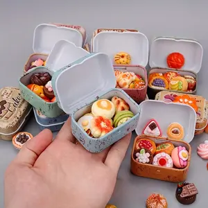 Resin Miniature Food Display Piece, Realistic Snack Models with Candy Fruits & Snacks, Mixed Color Design, Dollhouse Decor Gift, Play Kitchen Accessories