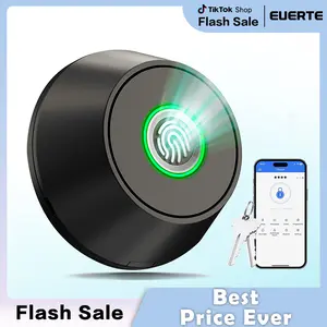 Fingerprint keyless entry door lock, smart deadbolt lock with app control, biometric door lock with 2 keys, 10 month battery life, auto lock, one button lock, easy to install, deadbolt replacement, IP66 waterproof