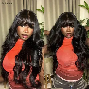Luvme All-Day Comfor Wig Loose Body Wave Glueless 7x6 Closure HD Lace Human Hair Wig with Bangs Pre-Cut Lace 180% Density Limited Time Offer TikTok Exclusive #luvmenewarrivals