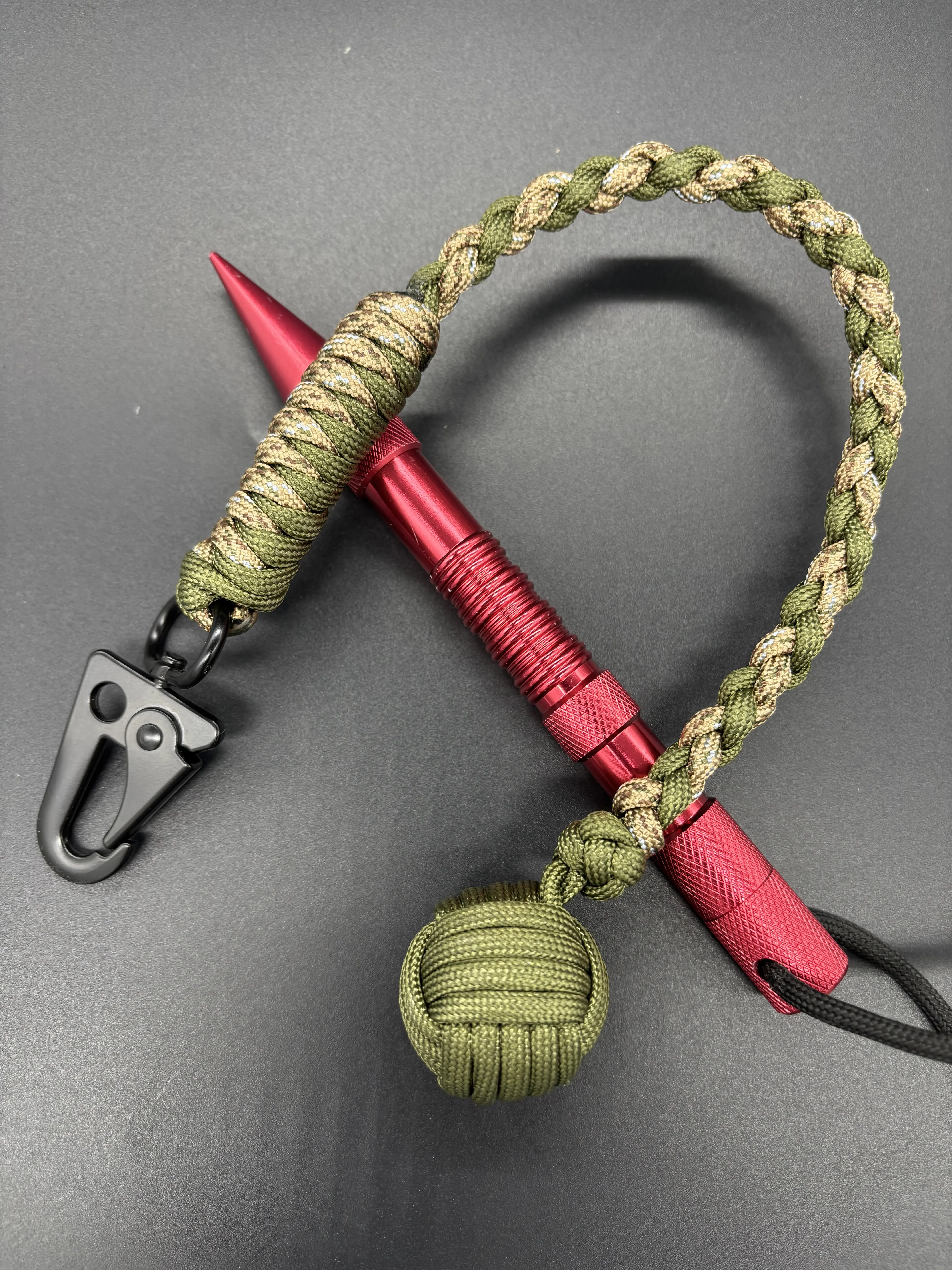 Camo & OD Green Mini WIP Monkey Fist Keychain