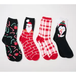 Hallmark x Jen Coffey Set of 4 Microchenille Holiday Socks